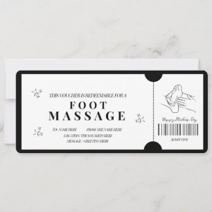 Vet Minimalistische Voetmassage Voucher Kaart