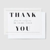 Vet minimalistische zwarte bruiloft bedankt vellum uitnodigingen (Offset)