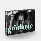 Vet Mint Green Typografie Afstuderen Fotoblokken (Links)