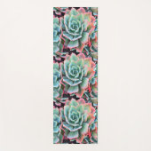 Vet mint groen roze cactus close-up foto modern yogamat (Voorkant)
