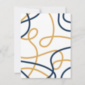 Vet Modern Abstract Monogram & Naam Stationery Notitiekaartje (Achterkant)