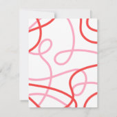 Vet Modern Abstract Monogram & Naam Stationery Notitiekaartje (Achterkant)