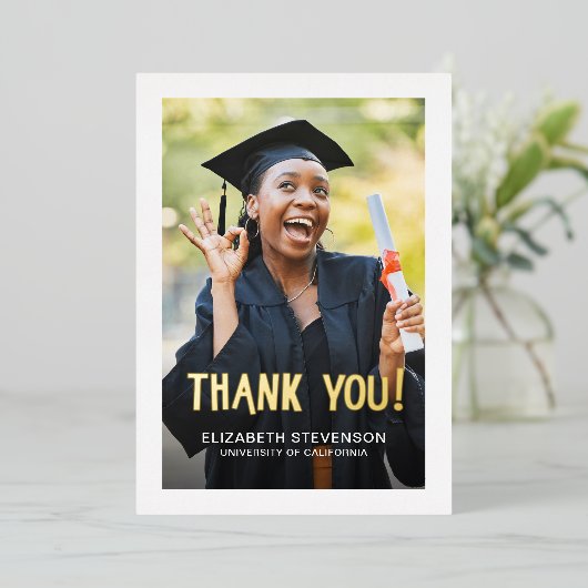 Vet modern Afstuderen dank u kaart (Staand Voorkant)