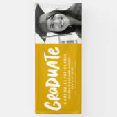 Vet modern afstuderen één foto gouden geel spandoek (Verticaal)