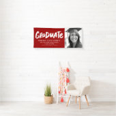 Vet modern afstuderen één fotocrimson afstuderen spandoek (Insitu)