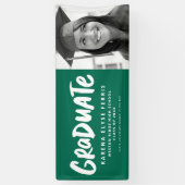 Vet modern afstuderen één fotogroen afstuderen spandoek (Verticaal)