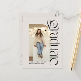 Vet modern afstuderen twee foto afstuderen briefkaart