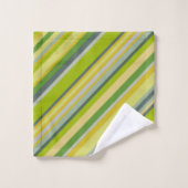 Vet modern Bamboe-kleurenpatroon met meerdere stre Bad Handdoek (Wasdoekje)