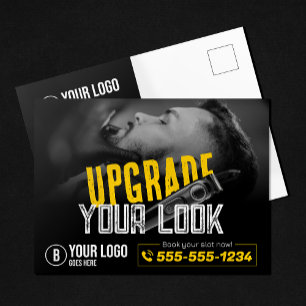 Vet & Modern Barber Shop Hair Stylist Mustache Briefkaart