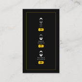 Vet & Modern Barber Shop Hair Stylist Mustache Visitekaartje (Achterkant)