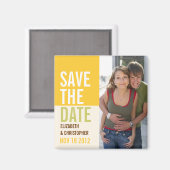 Vet Modern Bewaar de datum aankondiging magneet (Voorkant / Achterkant)