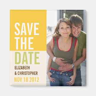 Vet Modern Bewaar de datum aankondiging magneet