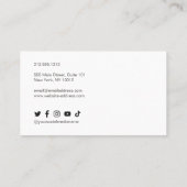 Vet modern bewegende lijnen - Professioneel rood t Visitekaartje (Achterkant)