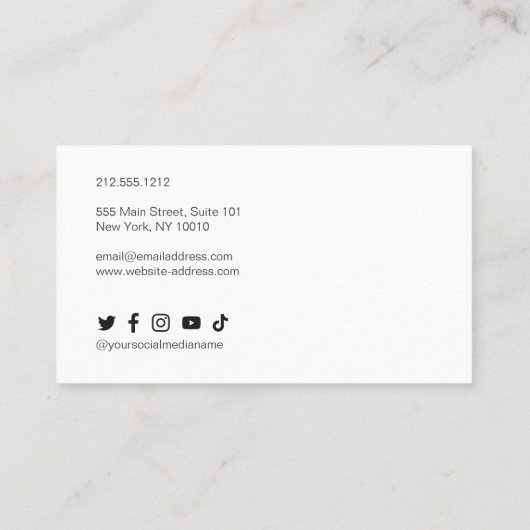 Vet modern bewegende lijnen - Professioneel rood t Visitekaartje (Achterkant)