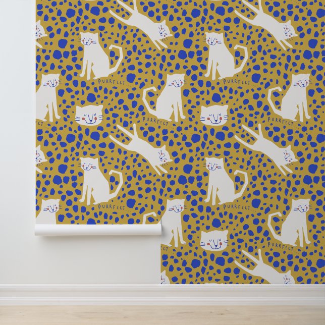 Vet Modern Big Cat Luipaard Print Behang (Applicatie)