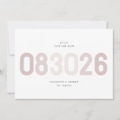 Vet Modern Big Date in Musk Taupe Foto Save The Date (Voorkant)