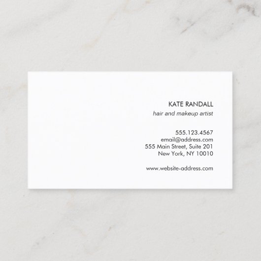 Vet, modern, bruin goudverf visitekaartje (Achterkant)