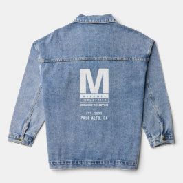 Vet Modern Business Monogram Logo Denim Jacket