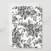 Vet Modern Calligrafie Floral Foto Save The Date (Achterkant)