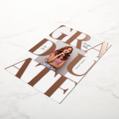 Vet Modern Classic Photo Afstuderen Invitation Folie Uitnodiging (Gedraaid)