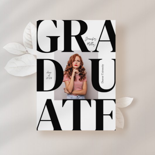 Vet Modern Classic Photo Afstuderen Kaart