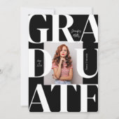 Vet Modern Classic Photo Afstuderen Kaart (Voorkant)