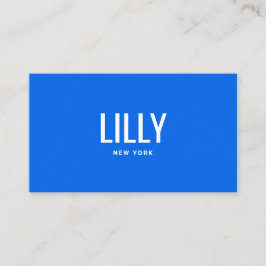 Vet Modern Colbalt Blauw Visitekaartje