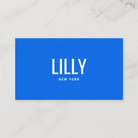 Vet Modern Colbalt Blauw Visitekaartje (Voorkant)