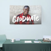 Vet modern, cool afstuderen één foto-afstuderen spandoek (Beurs)