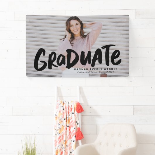 Vet modern, cool afstuderen één foto-afstuderen spandoek (Insitu)