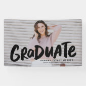 Vet modern, cool afstuderen één foto-afstuderen spandoek (Horizontaal)