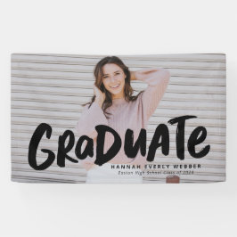 Vet modern, cool afstuderen één foto-afstuderen spandoek