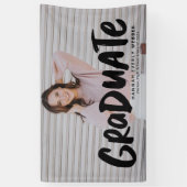 Vet modern, cool afstuderen één foto-afstuderen spandoek (Verticaal)