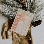 Vet Modern Coral Jingle en Mingle Holiday Party Kaart<br><div class="desc">Stuur warme wensen dit vakantieseizoen met deze unieke en schattige, gedurfde moderne koraaljingle en single vakantie feestuitnodiging. Het eenvoudige en minimalistische ontwerp bevat boho-geïnspireerde elementen in lichtroze, pastelkoraal, salie groen, blush en perzikkleur. Vier de feestelijke geest van december, dit ontwerp brengt een vrolijke en leuke touch aan elke gelegenheid. De...</div>
