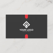 Vet & Modern Corporate Rood Zwart Custom Logo Visitekaartje (Achterkant)