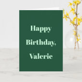 Vet Modern Dark en Mint Green Custom Kaart (Gele Bloem)