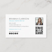 Vet modern design met foto- en QR-code Visitekaartje (Achterkant)