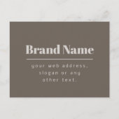 Vet Modern Donker & Licht Beige Merk of Zaken Briefkaart (Voorkant)