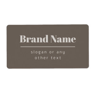 Vet Modern Donker & Licht Beige Merk of Zaken Etiket