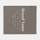 Vet Modern Donker & Licht Beige Merk of Zaken Fleece Deken (Voorkant (Horizontaal))