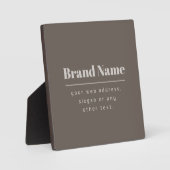 Vet Modern Donker & Licht Beige Merk of Zaken Fotoplaat (Voorkant)