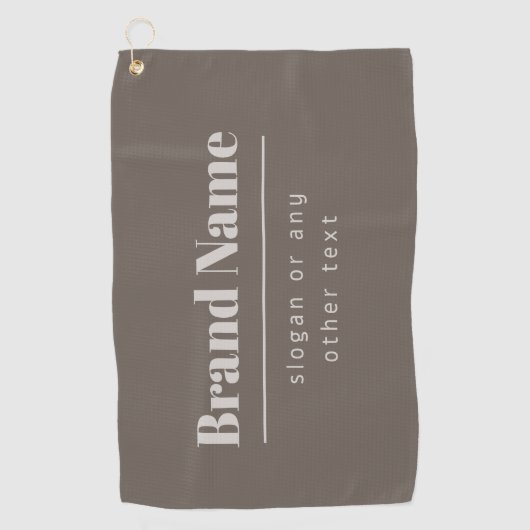 Vet Modern Donker & Licht Beige Merk of Zaken Golfhanddoek (Voorkant)