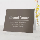 Vet Modern Donker & Licht Beige Merk of Zaken Kaart (Gele Bloem)