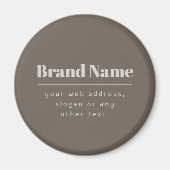 Vet Modern Donker & Licht Beige Merk of Zaken Magneet (Voorkant)