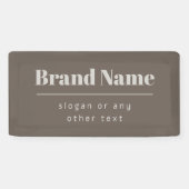 Vet Modern Donker & Licht Beige Merk of Zaken Spandoek (Horizontaal)