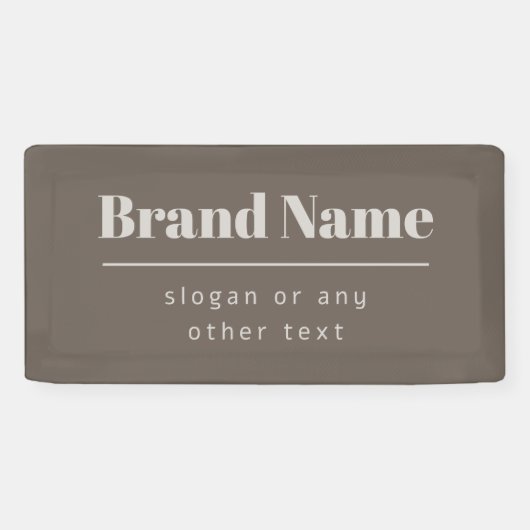 Vet Modern Donker & Licht Beige Merk of Zaken Spandoek (Horizontaal)