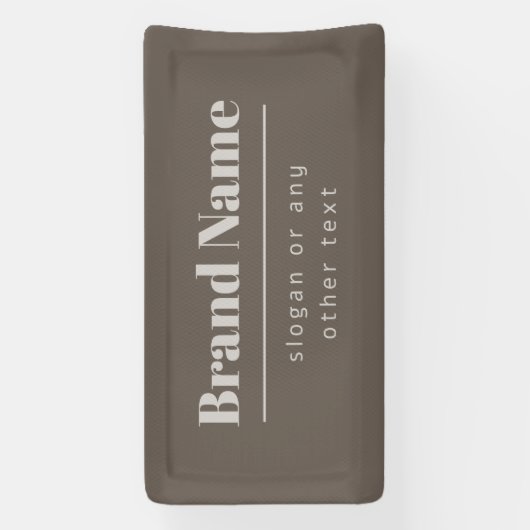 Vet Modern Donker & Licht Beige Merk of Zaken Spandoek (Verticaal)