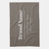 Vet Modern Donker & Licht Beige Merk of Zaken Theedoek (Verticaal)