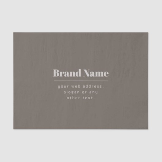 Vet Modern Donker & Licht Beige Merk of Zaken Tissuepapier (Voorkant)