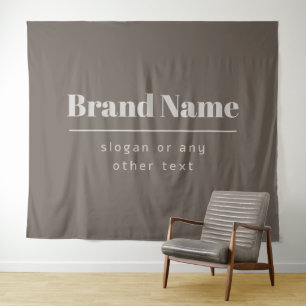 Vet Modern Donker & Licht Beige Merk of Zaken Wandkleed